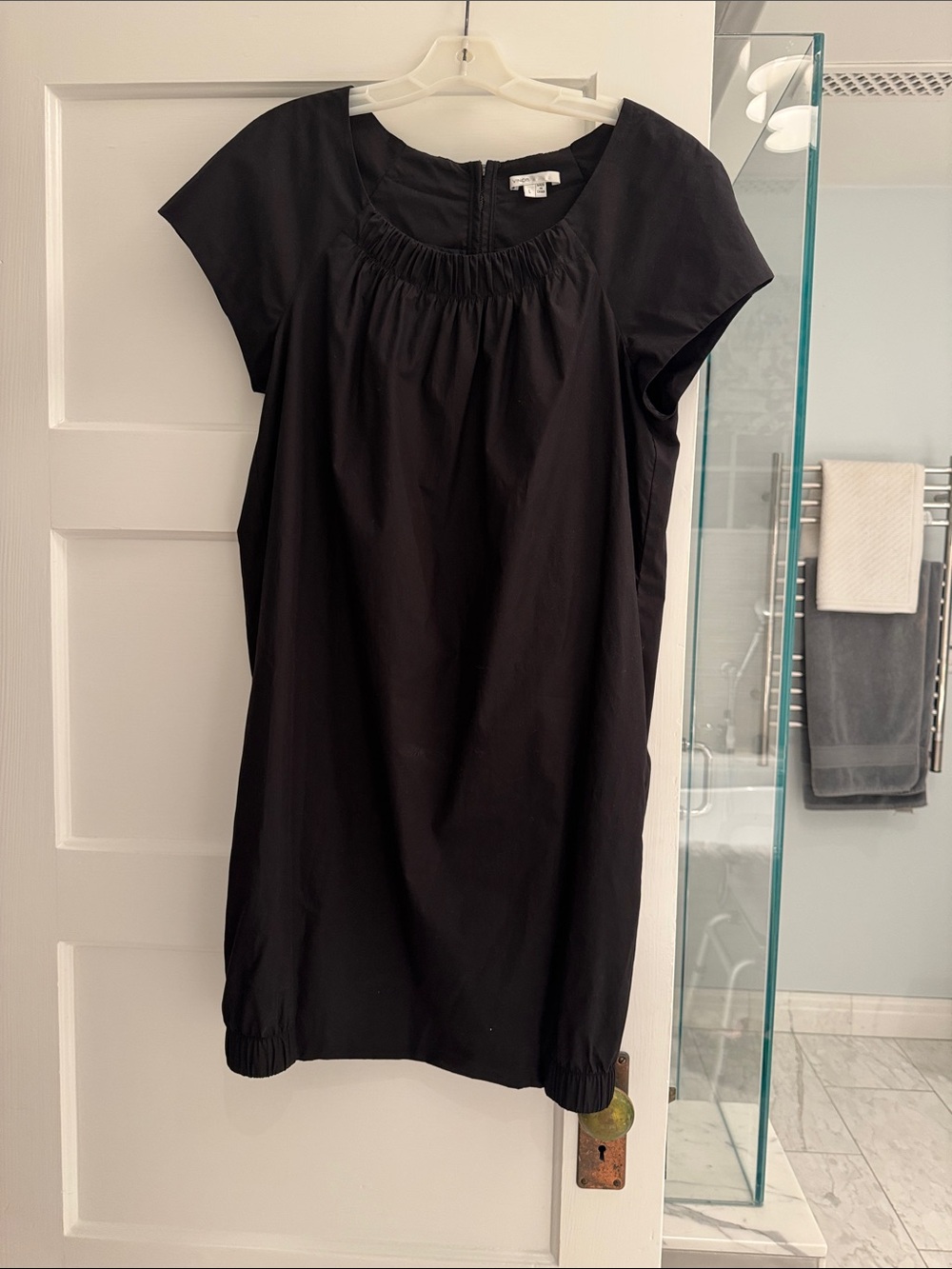 VINCE cotton poplin chemise dress with pockets
